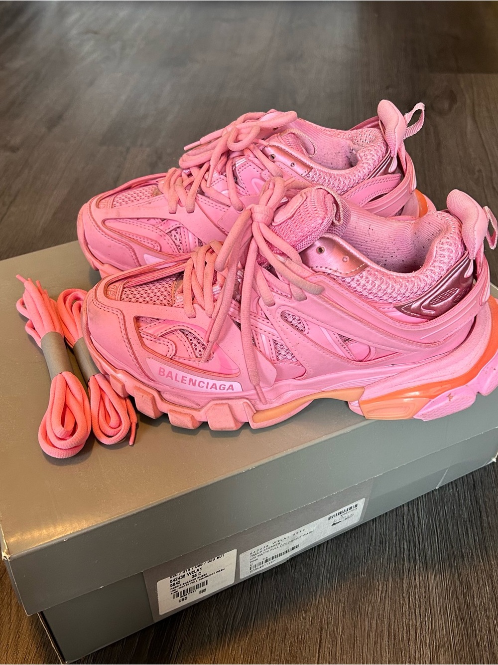 Balenciaga Pink Track Runner Sneakers